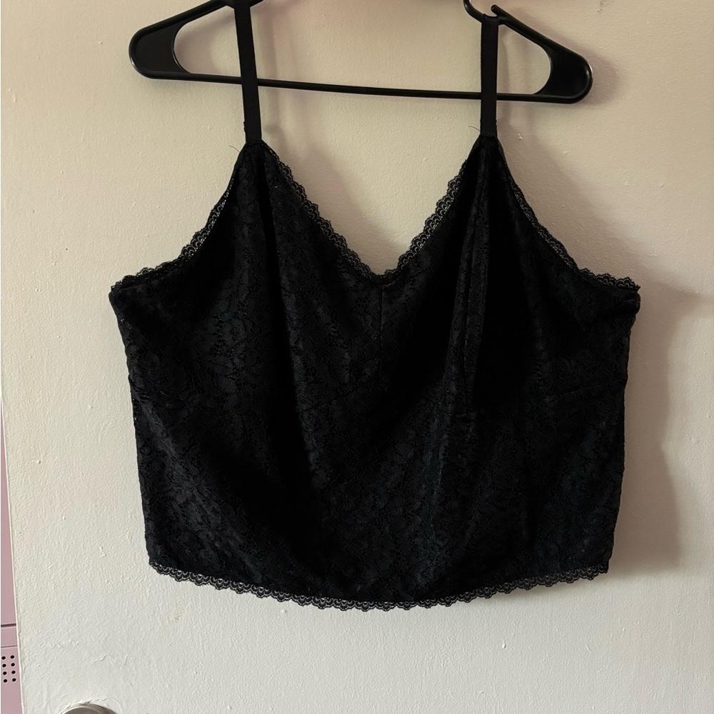 Boutique+ lace crop top. Adjustable straps. Worn a few times.